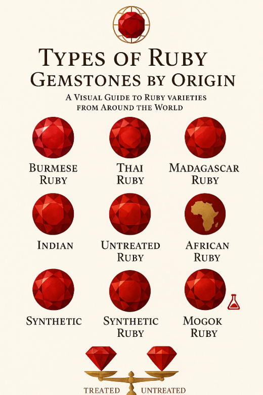 Different Types of Ruby Gemstones by Origin