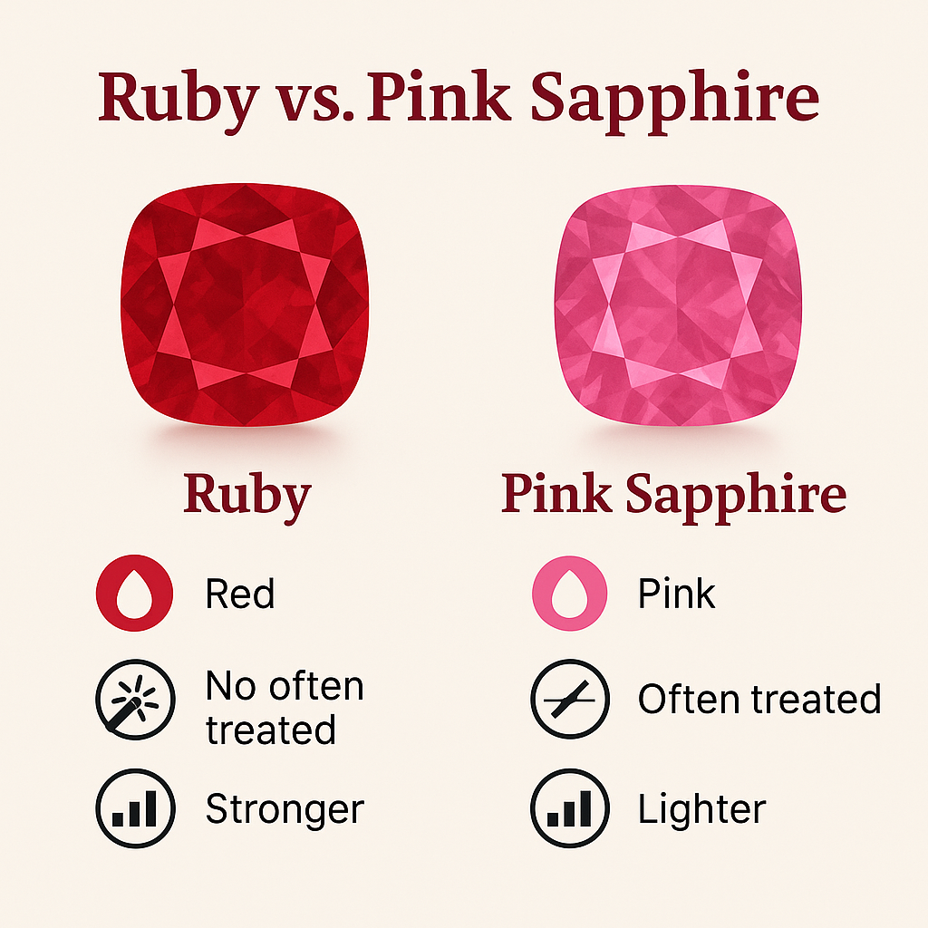 Comparative Overiew — Ruby vs Pink Sapphire